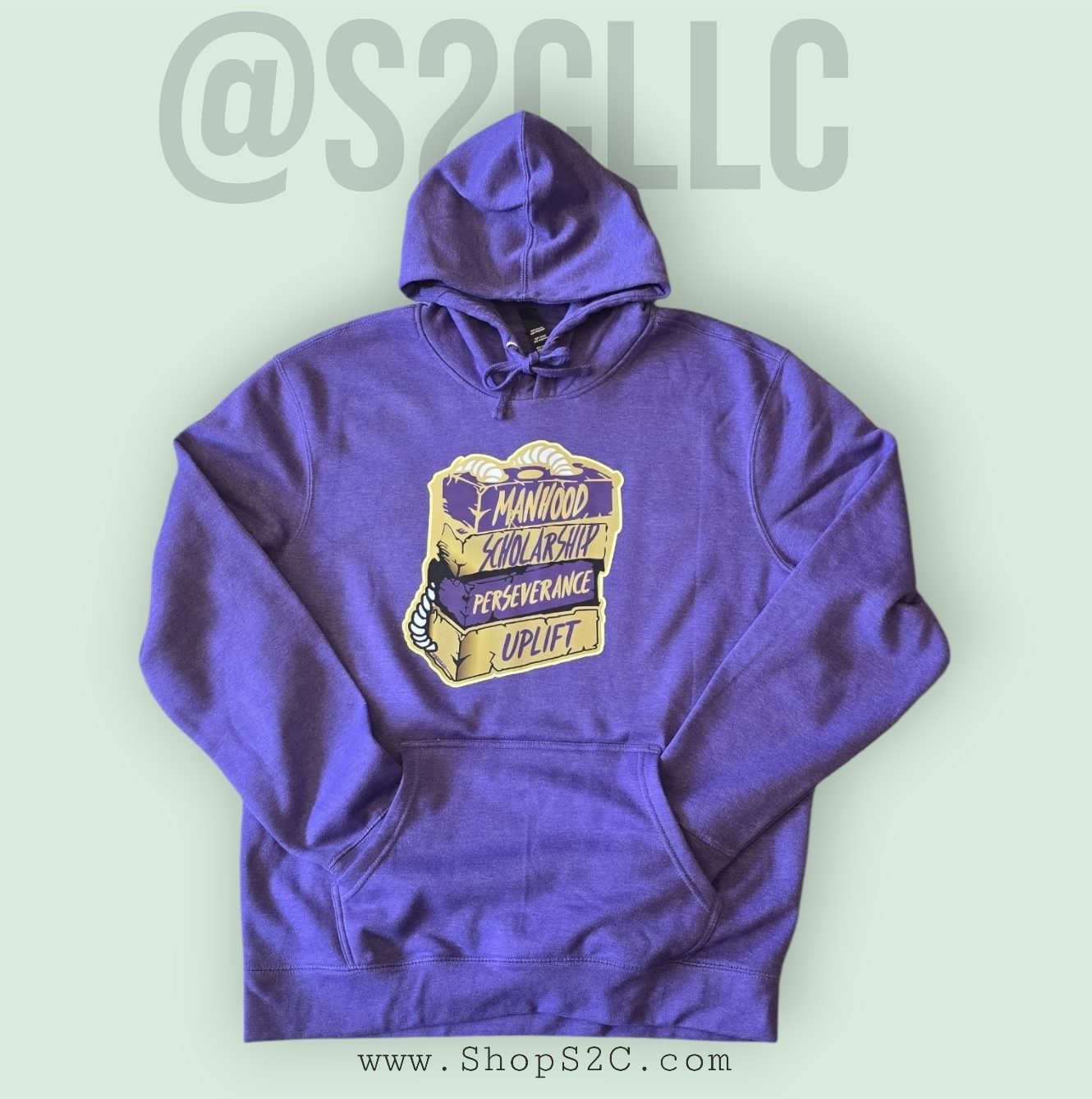 J.Y.D. '97 BRICKS Heather Purple Hoodie - Image 2
