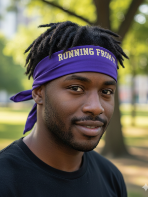 "Running from it will not save you" 22" X 22" Polyester Square Bandanna