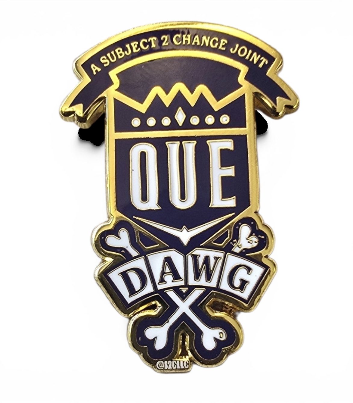 Golden Child 2.0 "Que Dawg" lapel pin